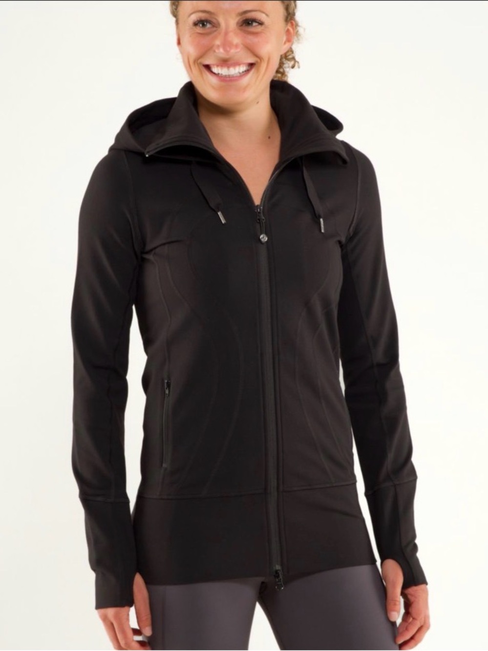 Women's Lululemon Black Hooded Jacket L